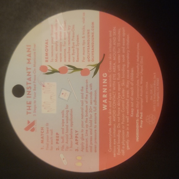 Olive & June - The Instant Mani - 2 pack - Daisy Print / Irides. Float Flower - Picture 4 of 6